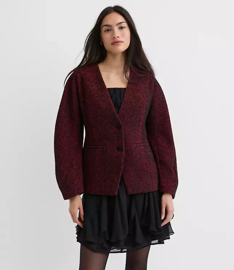 Herringbone Sculpted Jacket