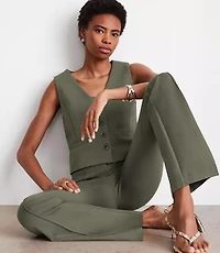 Petite LOFT Versa Ponte Pocket Vest