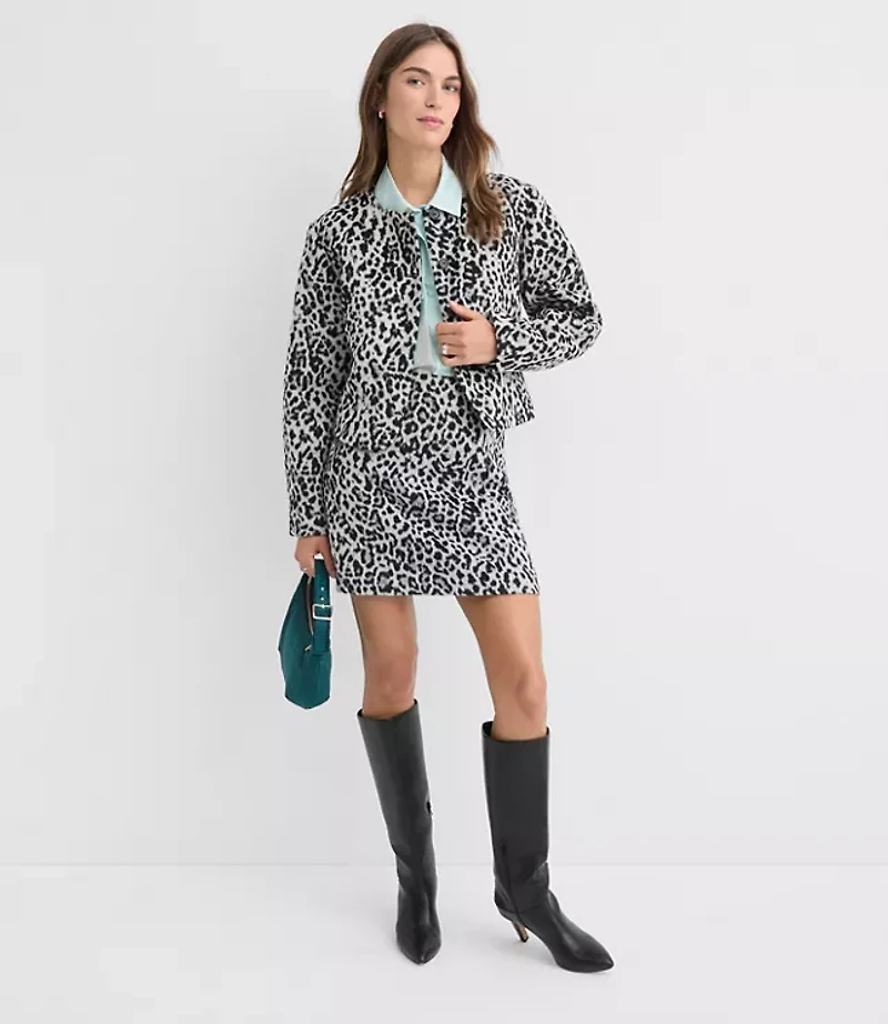 Leopard Print Mini Skirt