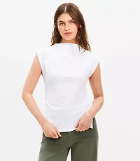 Petite Pleated Side Slit Top