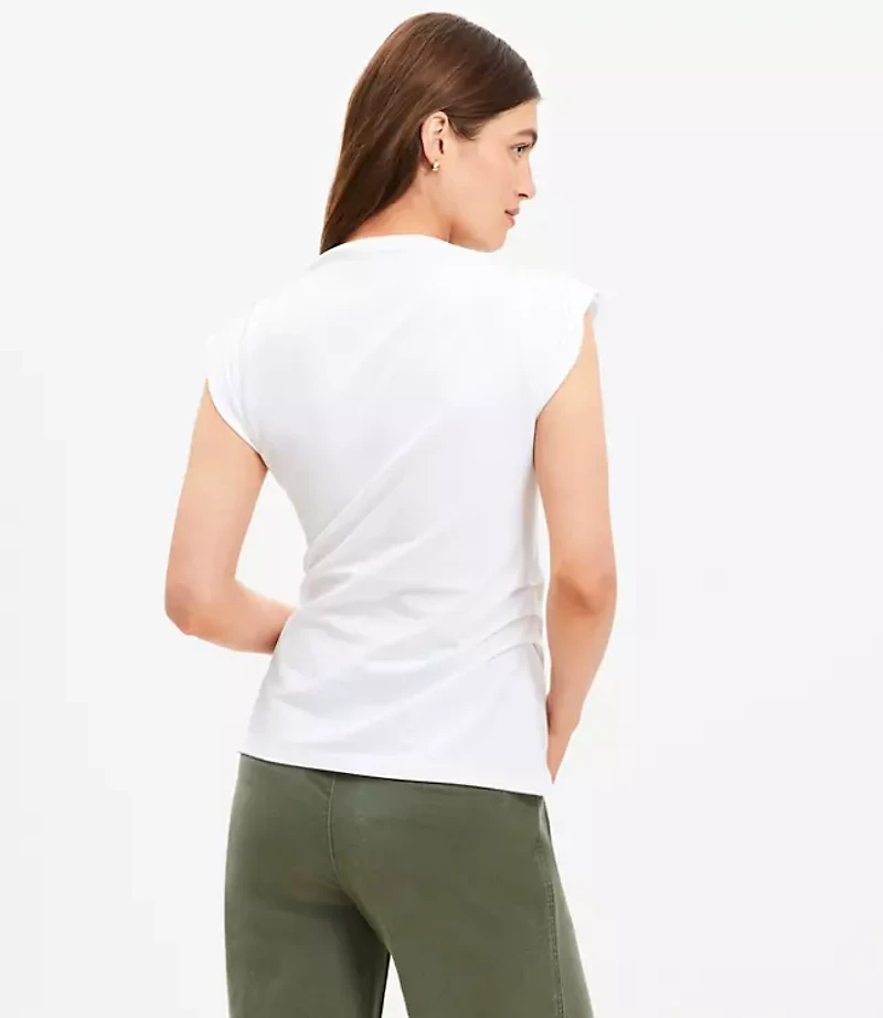 Petite Pleated Side Slit Top