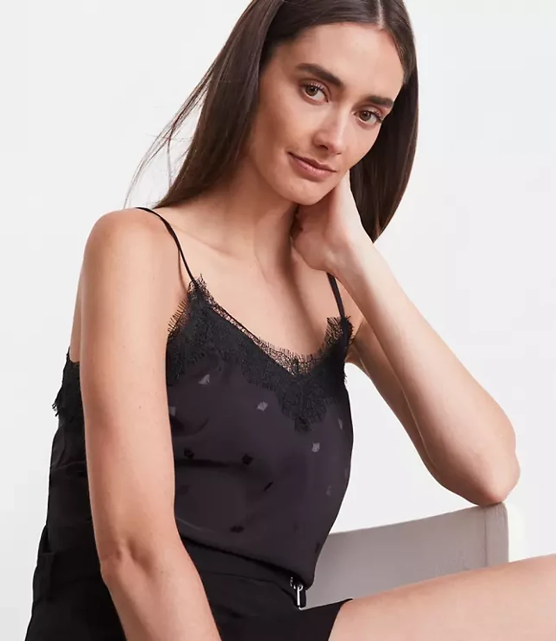 Petite LOFT Versa Gingko Lace Cami