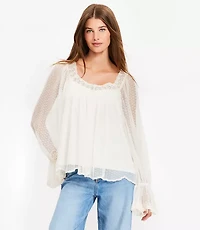 Dotted Tulle Blouse