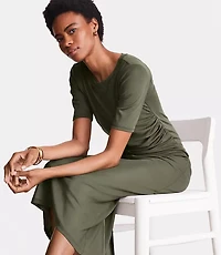 Petite LOFT Versa Mesh Midi Dress