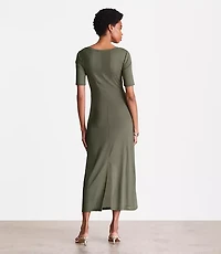 Petite LOFT Versa Mesh Midi Dress