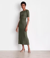 Petite LOFT Versa Mesh Midi Dress