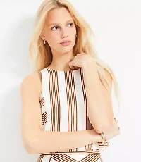 Striped Linen Blend Shell
