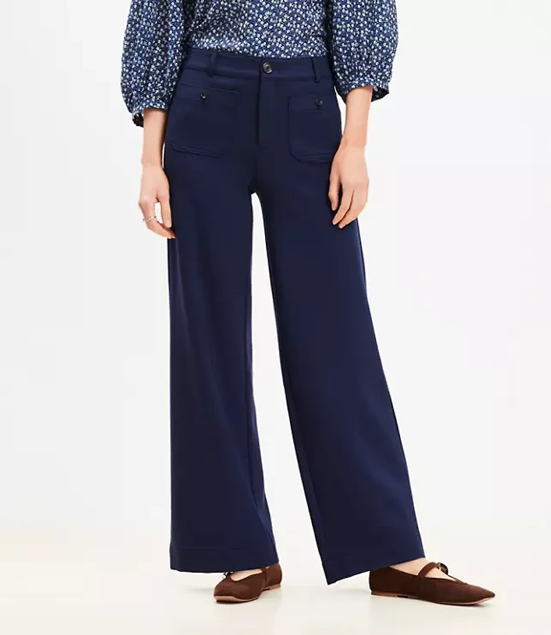Palmer Wide Leg Pants Ponte