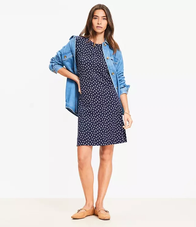 Petite Paisley Seamed Mini Dress