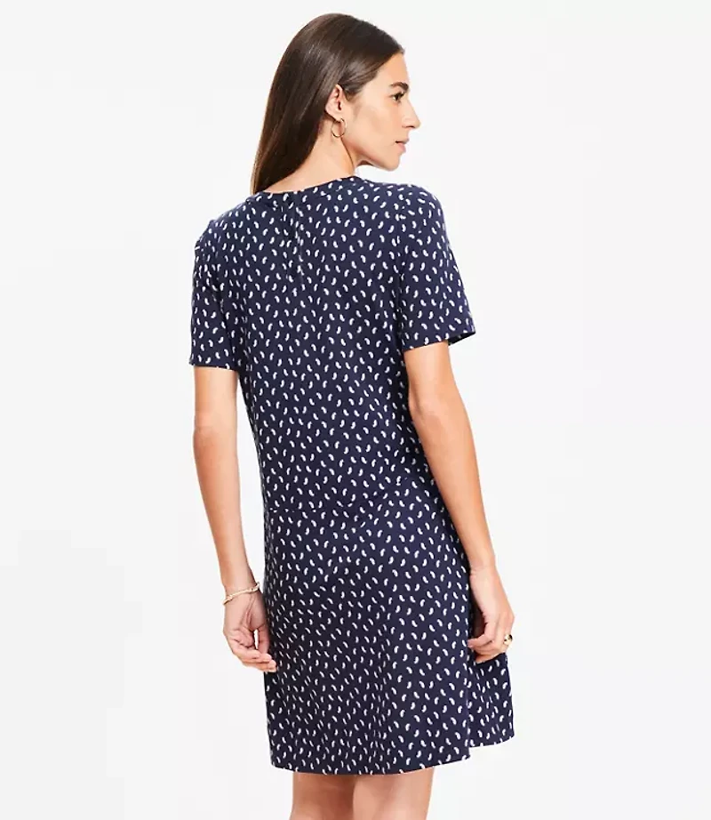 Petite Paisley Seamed Mini Dress