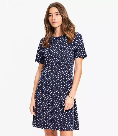 Petite Paisley Seamed Mini Dress