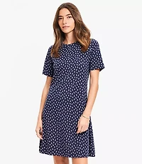Petite Paisley Seamed Mini Dress