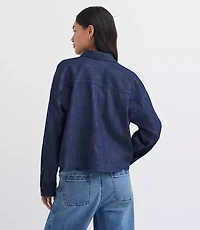 Chambray Wide Sleeve Modern Utility Shirt