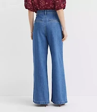 Petite High Rise Trouser Jeans Bright Mid Indigo Wash