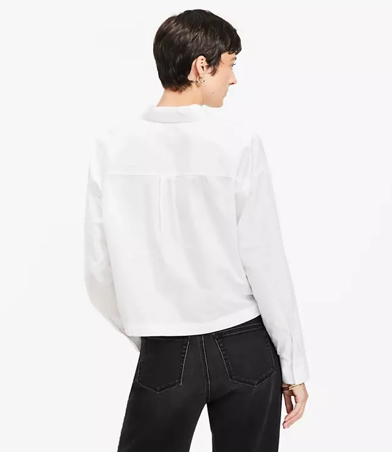Poplin Wide Sleeve Modern Utility Shirt