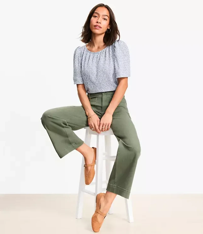 Garden Flutter Sleeve Top