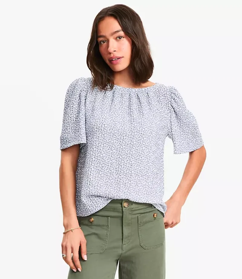 Garden Flutter Sleeve Top