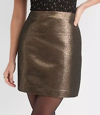Metallic Textured Mini Skirt
