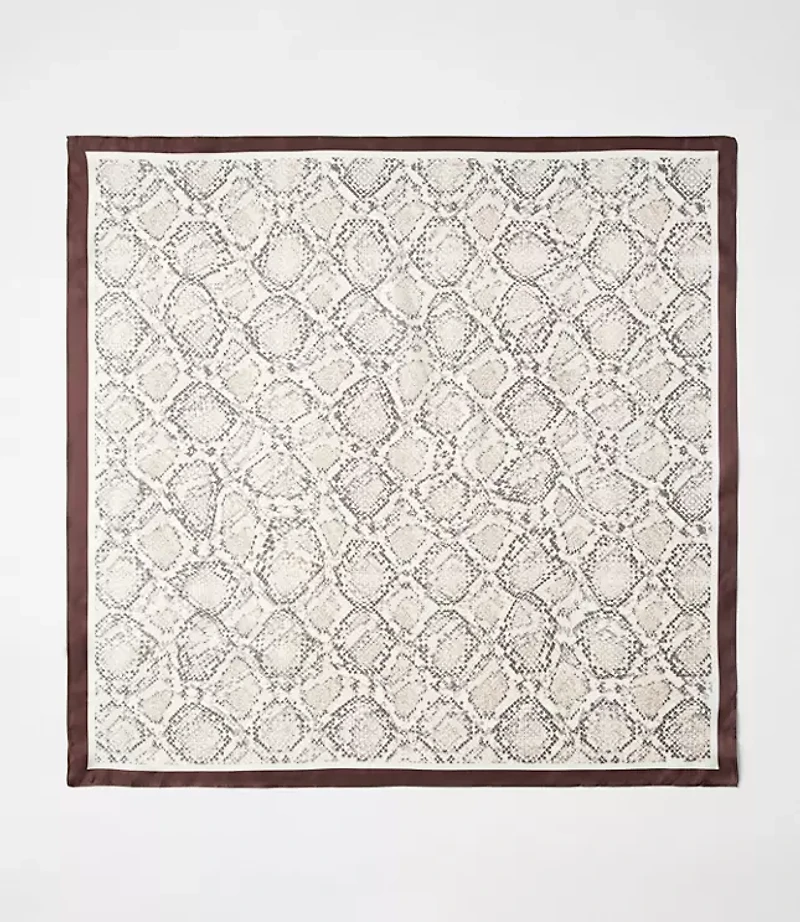LOFT Versa Snake Print Silk Square Scarf