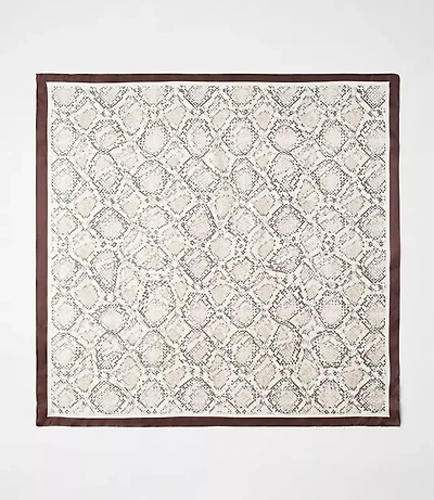 LOFT Versa Snake Print Silk Square Scarf