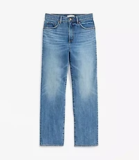 High Rise Straight Jeans Authentic Vintage Mid Wash