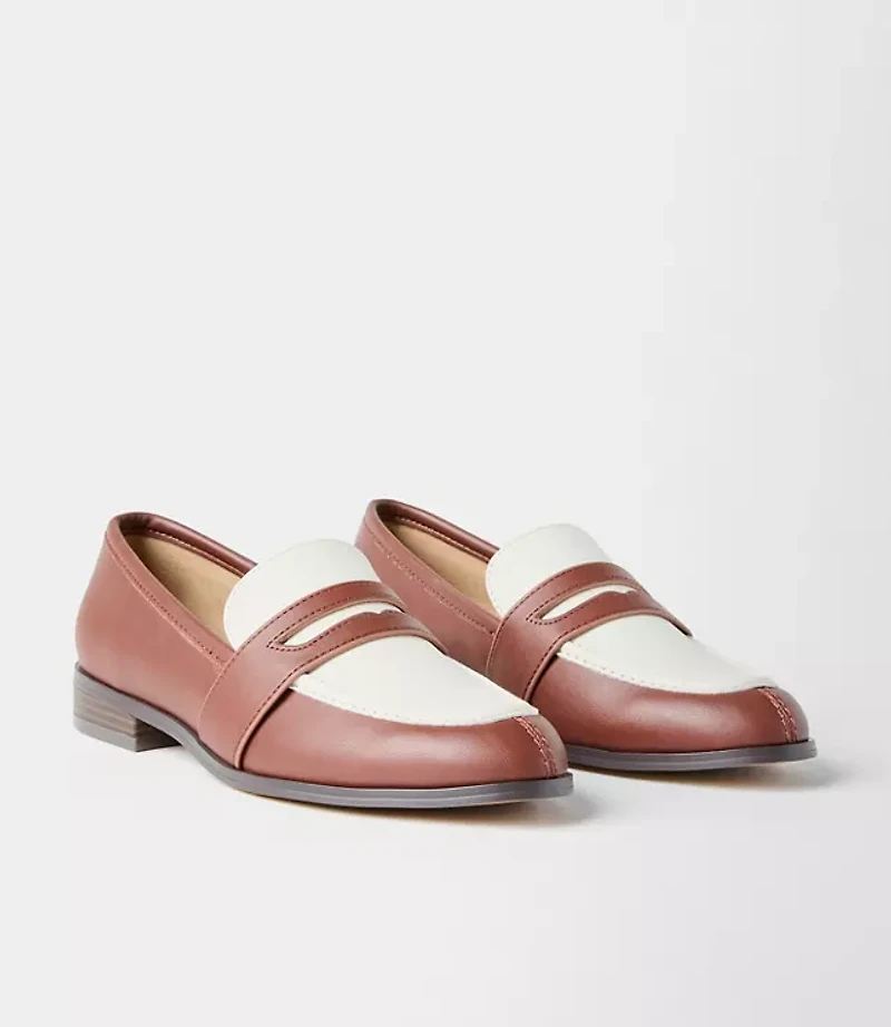 Colorblock Penny Loafers