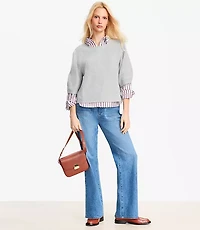 Petite Heathered Relaxed Sweater Tee