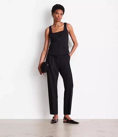 Petite LOFT Versa Seasonless Pleated Tapered Pants