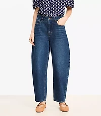 Tall High Rise Barrel Jeans Authentic Dark Wash