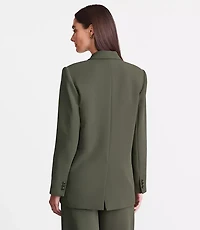 Petite LOFT Versa Crepe Drape Relaxed Blazer
