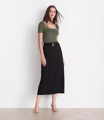 Petite LOFT Versa Seasonless Maxi Pocket Skirt