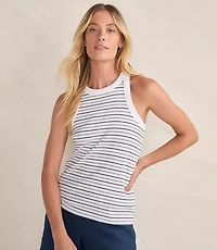 Haven Well Within Essential Organic Cotton Stripe High Neck Tank