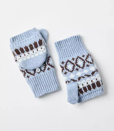 Fair Isle Flip Top Mittens
