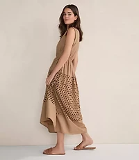 Haven Well Within Organic Cotton Honeycomb Eyelet Midi Dress