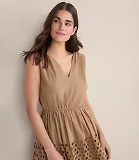 Haven Well Within Organic Cotton Honeycomb Eyelet Midi Dress