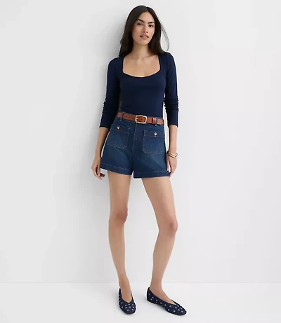 Palmer Denim Shorts in Medium Vintage Indigo Wash