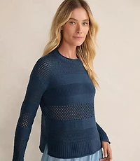 Haven Well Within Organic Cotton Open Stitch Crewneck Sweater