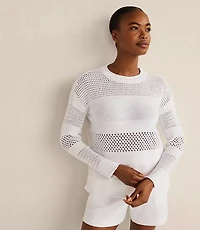 Haven Well Within Organic Cotton Open Stitch Crewneck Sweater