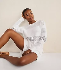Haven Well Within Organic Cotton Open Stitch Crewneck Sweater