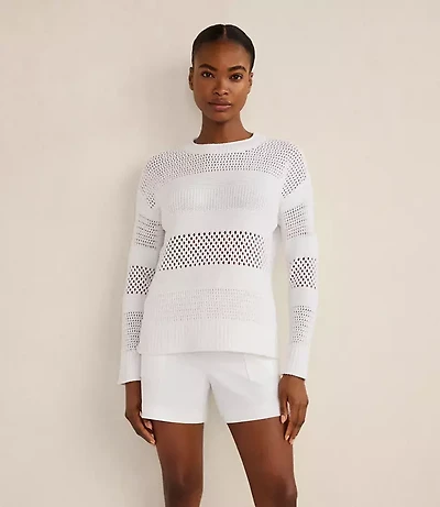 Haven Well Within Organic Cotton Open Stitch Crewneck Sweater