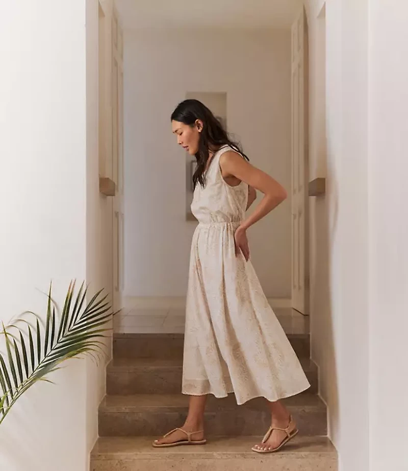 Haven Well Within Cotton Voile Blend Shell Midi Dress