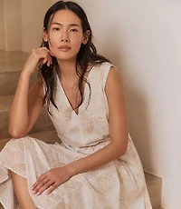 Haven Well Within Cotton Voile Blend Shell Midi Dress