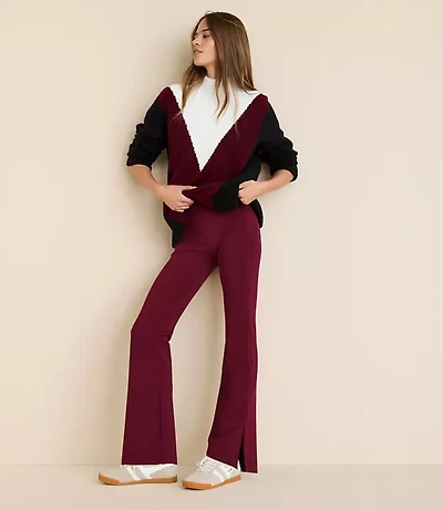 Petite Lou & Grey Cozy Fleece Back Bootcut Pants