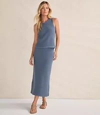 Haven Well Within Organic Cotton Linear Stitch Scoop Neck Tank