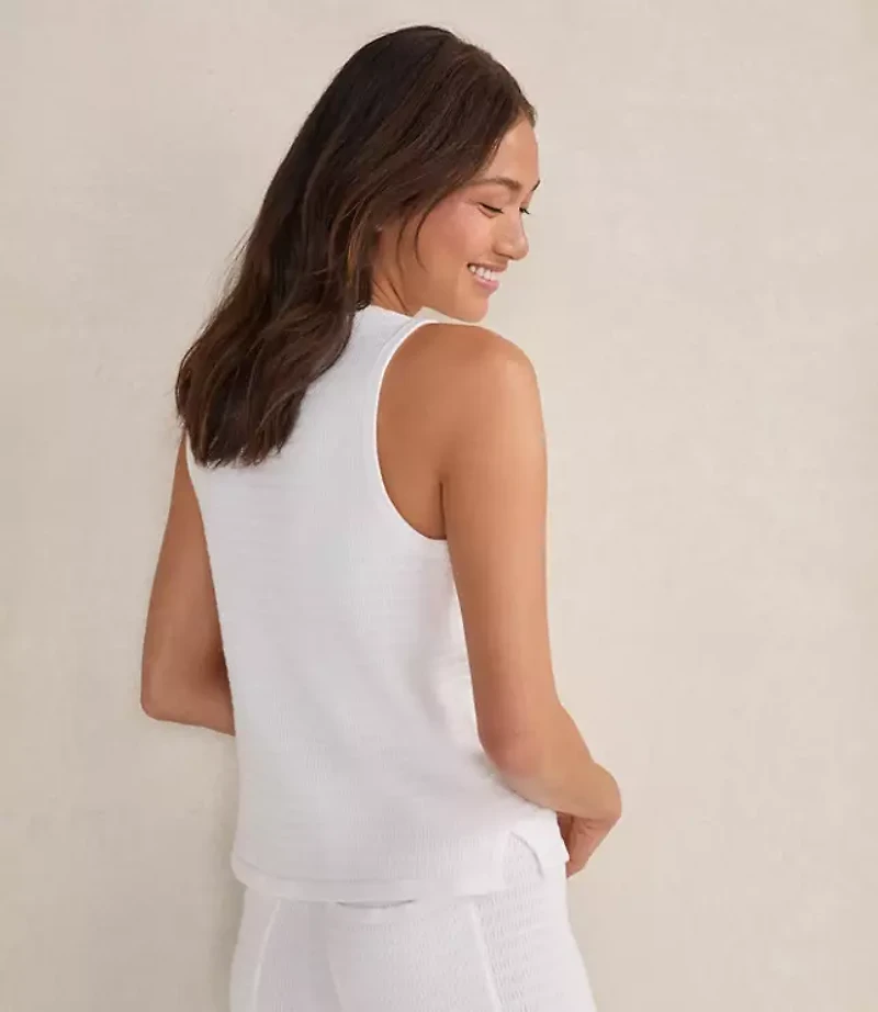 Haven Well Within Organic Cotton Linear Stitch Scoop Neck Tank