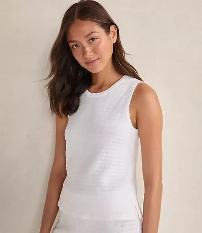 Haven Well Within Organic Cotton Linear Stitch Scoop Neck Tank