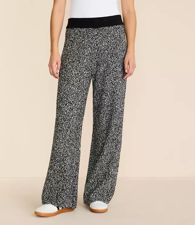 Petite Lou & Grey Colorblock Wide Leg Sweater Pants