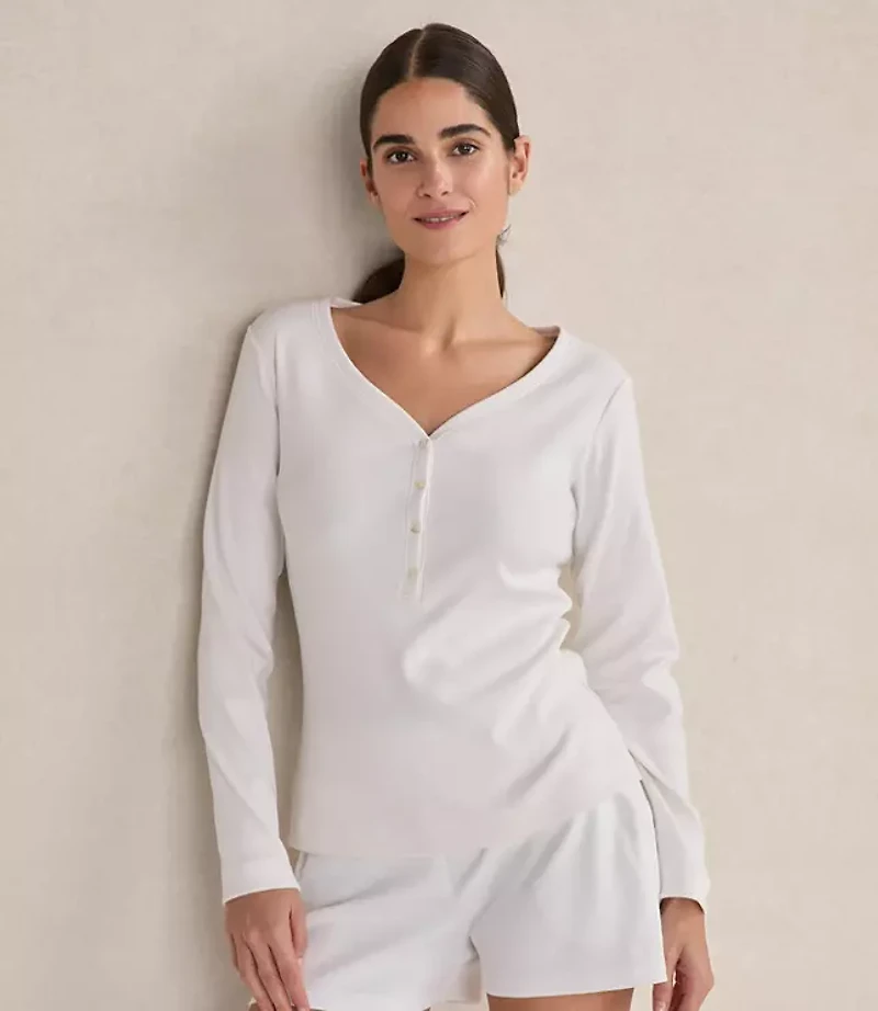 Haven Well Within Organic Cotton Rib Knit Henley