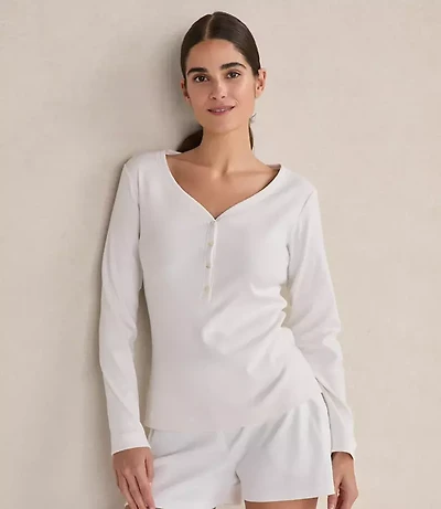 Haven Well Within Organic Cotton Rib Knit Henley