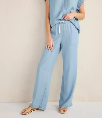 Haven Well Within Chambray Straight Leg Pants